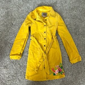 Yellow corduroy dress